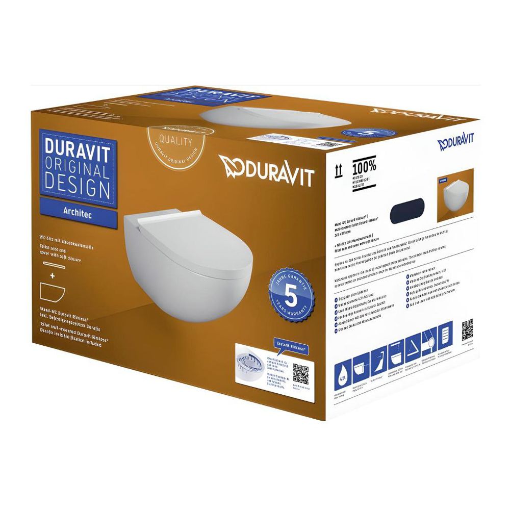 Приобрести duravit подвесной унитаз architec, с сиденьем, белый 45726900a1