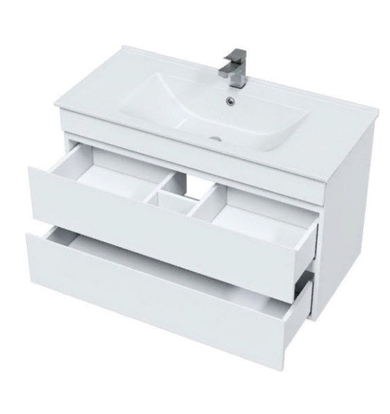 Приобрести mirsant тумба подвесная next 100\2 100 см с раковиной more -100 ут000057249