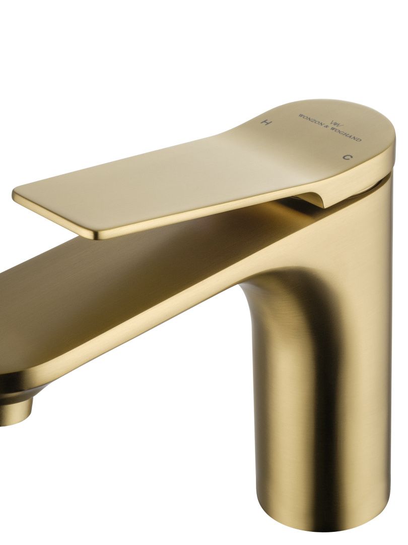 Приобрести смеситель для раковины wonzon & woghand, брашированное золото (ww-xh-010-bg)