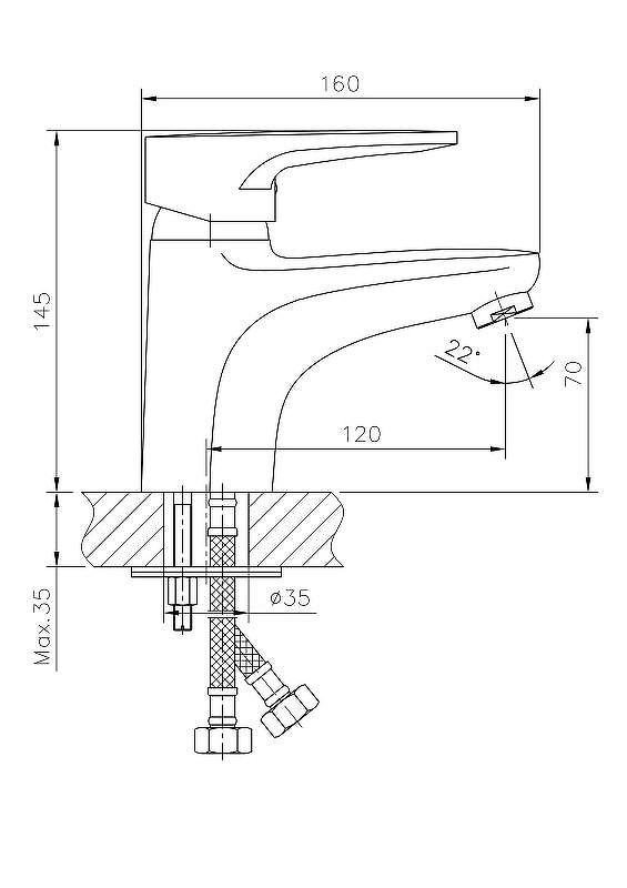 Приобрести haiba смеситель для раковины 145мм, хром hb-1068