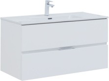 Aquanet Тумба с раковиной Алвита New 100 см, 2 ящика, белая матовая
