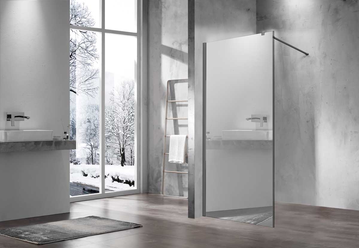 Приобрести vincea душевая перегородка walk-in 90 см, зеркальное, оружейная сталь vsw-1h900mrgm