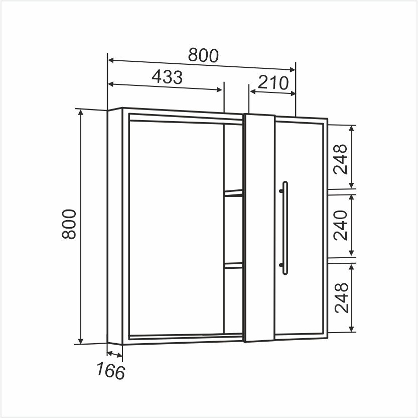 Приобрести зеркало шкаф melbourne 80 см. дуб/серый
