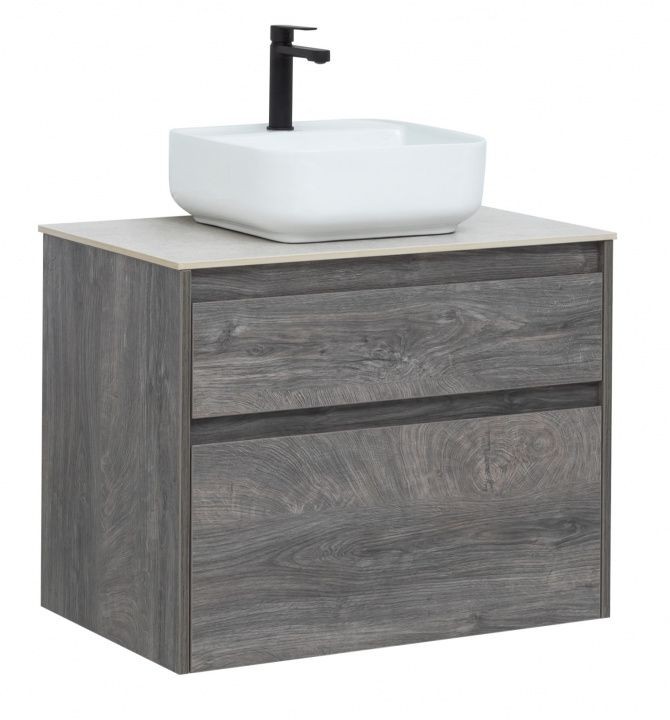 Приобрести aquanet тумба со столешницей nova lite 75 см,дуб рошелье (2 ящика)