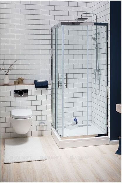 Приобрести aquanet душевое ограждение delta cube npe1142 100x100, прозрачное стекло