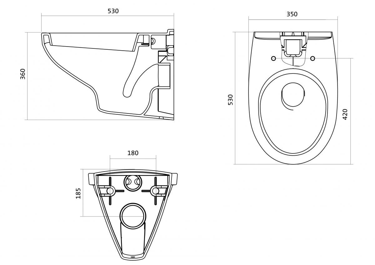 Приобрести унитаз подвесной с инсталляцией пэк "бореаль" панель хром