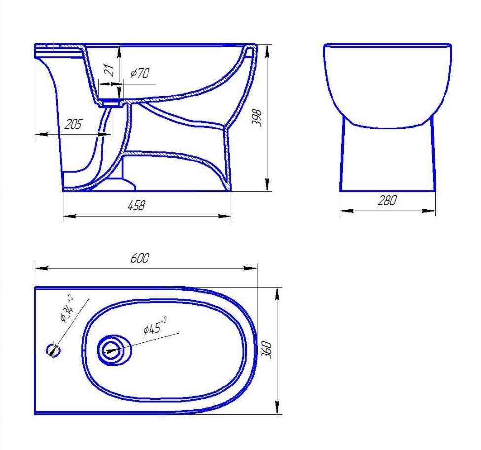 Приобрести напольное биде sanita luxe art