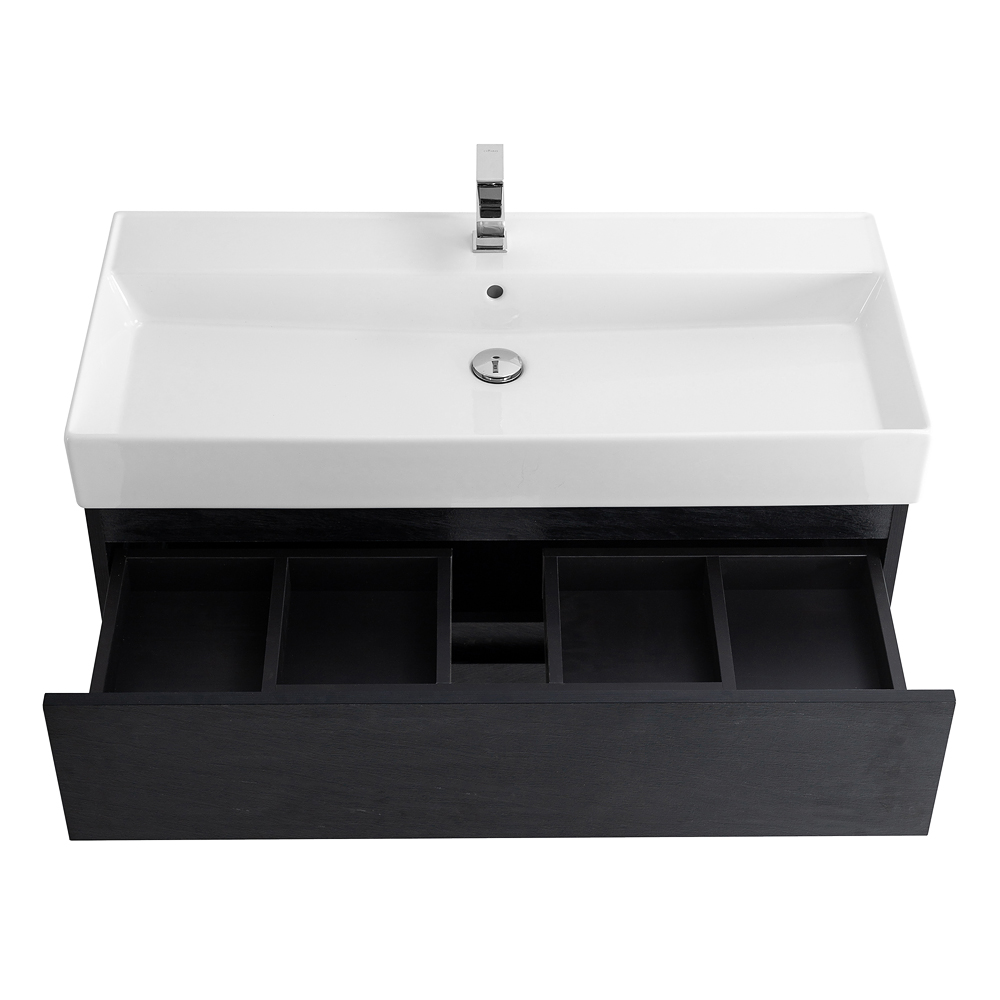 Приобрести cezares тумба подвесная с раковиной molveno 46 100 см nero, черная molveno 46-100-2c-so-nc