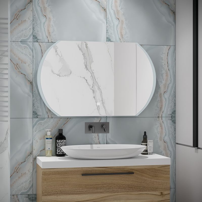 Приобрести continent зеркало с подсветкой polaris 100х60 см, сенсорный включатель, белое