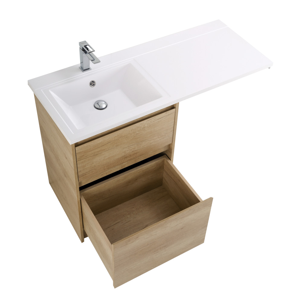 Приобрести belbagno тумба с раковиной kraft 120 см, напольная kraft-lvd-58/120-l rovere nebrasca nature, белая раковина