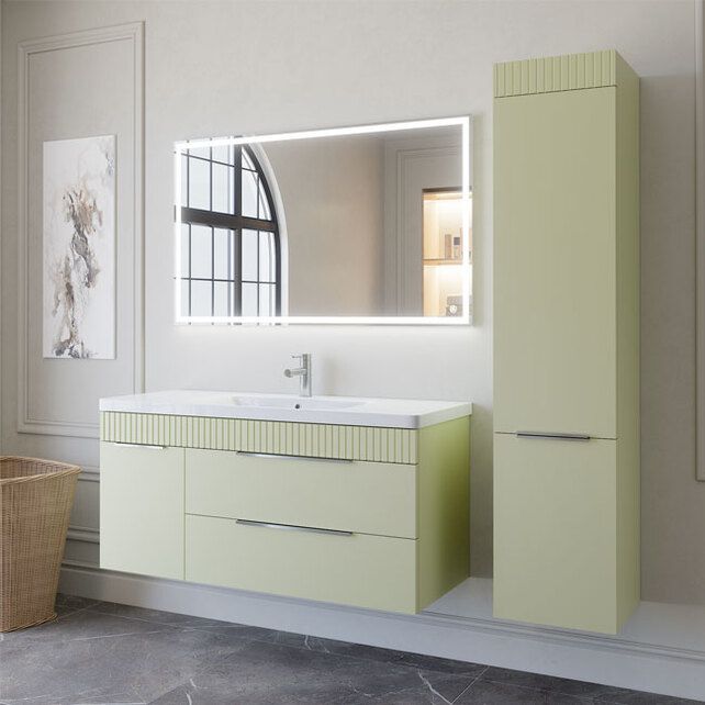 Приобрести caprigo тумба с раковиной monbar 120 см, левая, фисташка