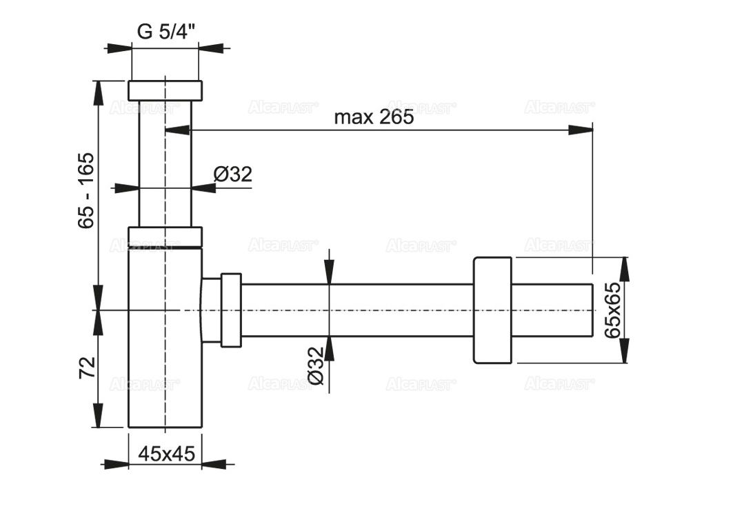 Приобрести сифон для умывальника alcaplast a401