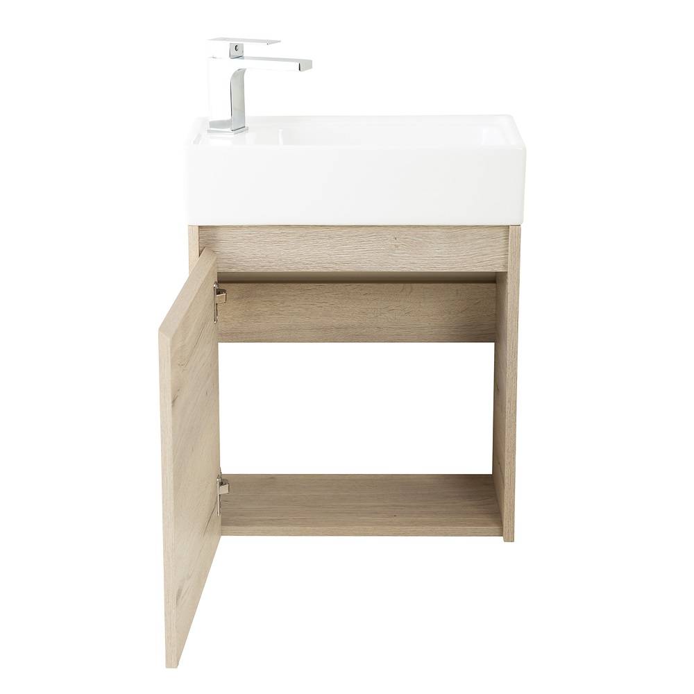 Приобрести belbagno тумба с раковиной kraft mini 50 см, подвесная rovere galifax bianco левосторонняя, белая раковина