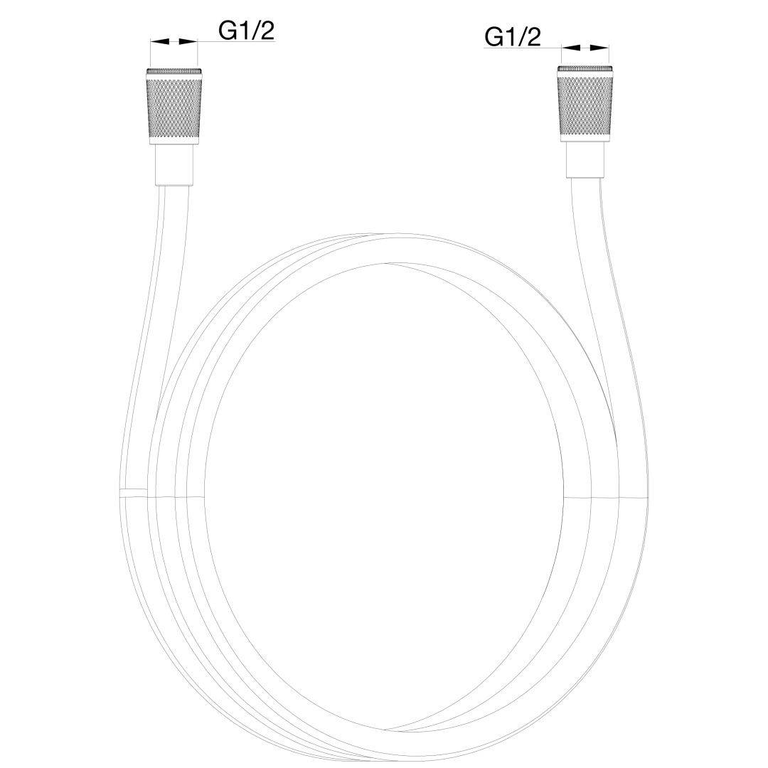 Приобрести шланг для душа в силиконовой оплётке 1200 мм wonzon & woghand, белый матовый (ww-rg01-1200-mw)