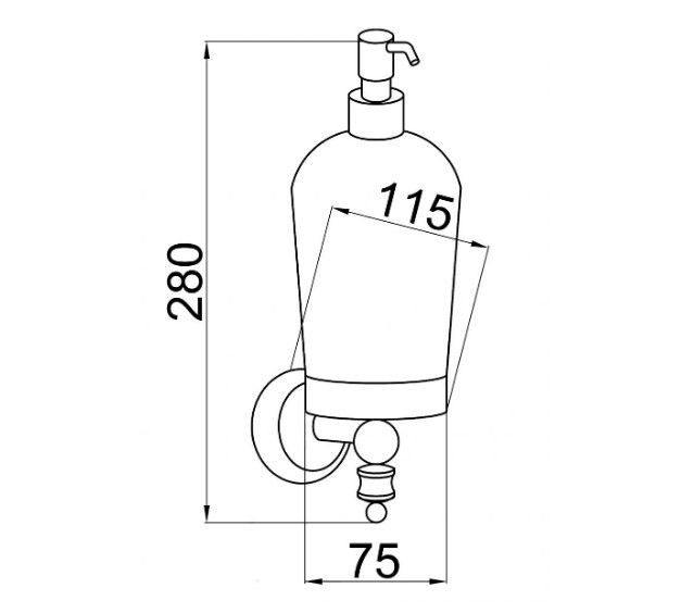 Приобрести boheme дозатор жидкого мыла vogue, хром 10197