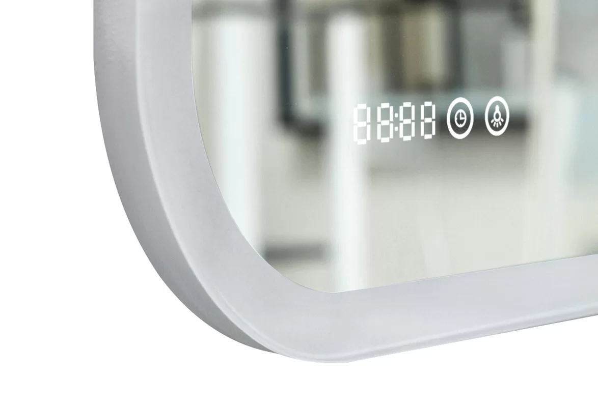 Приобрести continent зеркало bliss 80х70 см с подсветкой, часами, датчиком температуры, увеличительной линзой, белое