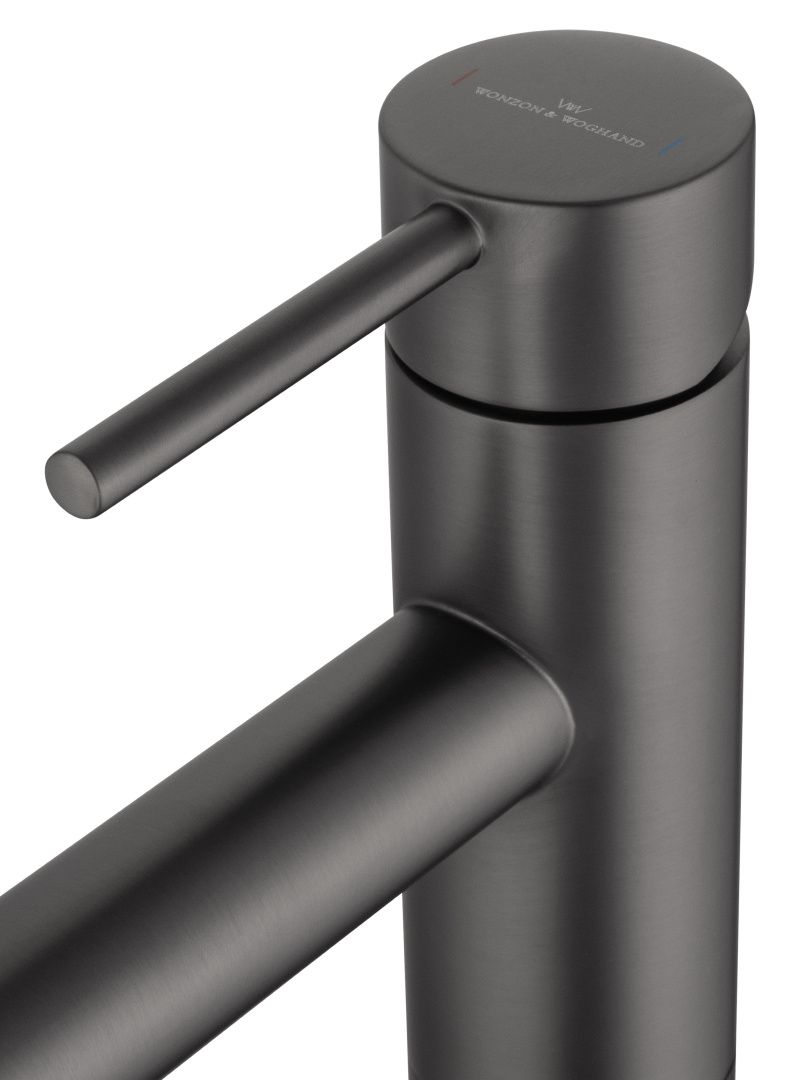 Приобрести смеситель для раковины напольного монтажа wonzon & woghand stick, темный графит (ww-88649905-bgm)