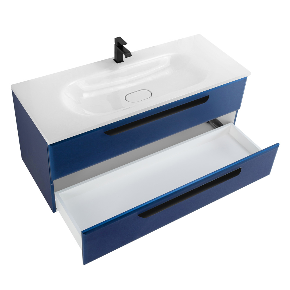 Приобрести cezares тумба подвесная с раковиной eco 120 см sapfiro, синяя eco-1200-2c-so-spf-p