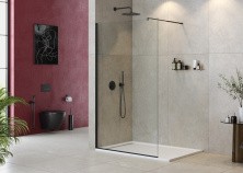 Cezares Душевая перегородка LIBERTA 125 см, черная LIBERTA-L-1-125-C-NERO