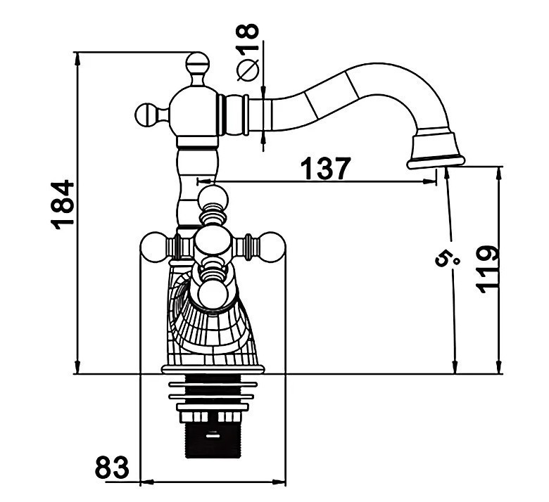 Приобрести gappo смеситель для раковины g1389-6, золото 16659