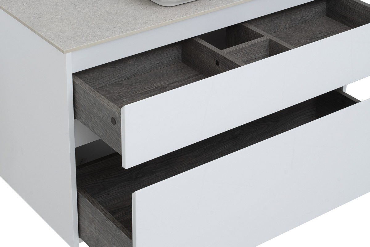 Приобрести aquanet тумба со столешницей lite 100 см, белая (2 ящика)