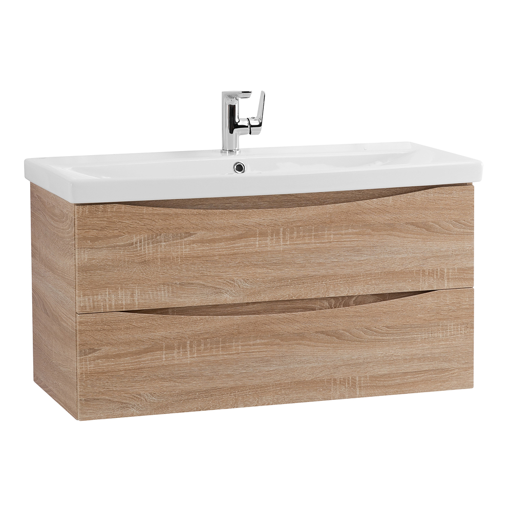 Приобрести belbagno тумба с раковиной marino-cer 100 см, подвесная rovere bianco, белая раковина