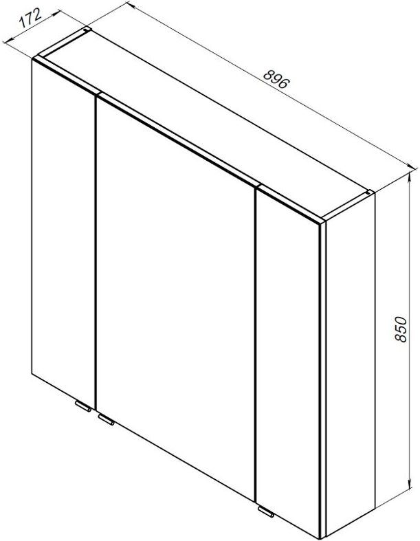 Приобрести aquanet зеркальный шкаф алвита 90 см, серый антрацит