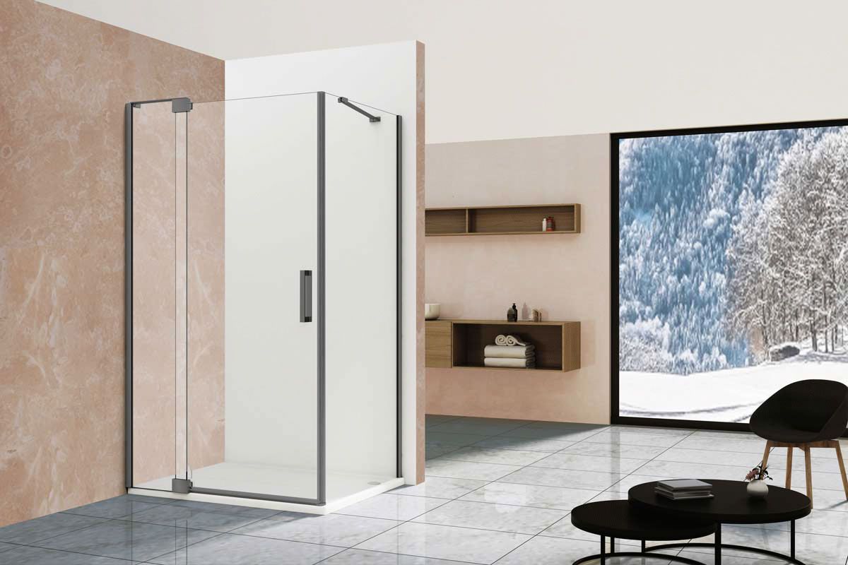 Приобрести vincea душевое ограждение extra 90х100 см, прозрачное, оружейная сталь vsr-1e101190clgm