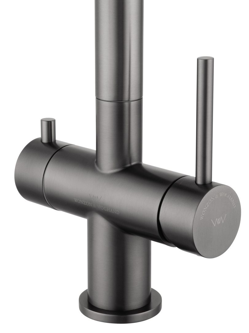 Приобрести смеситель для кухни c подключением фильтра wonzon & woghand, темный графит (ww-3211-bgg)