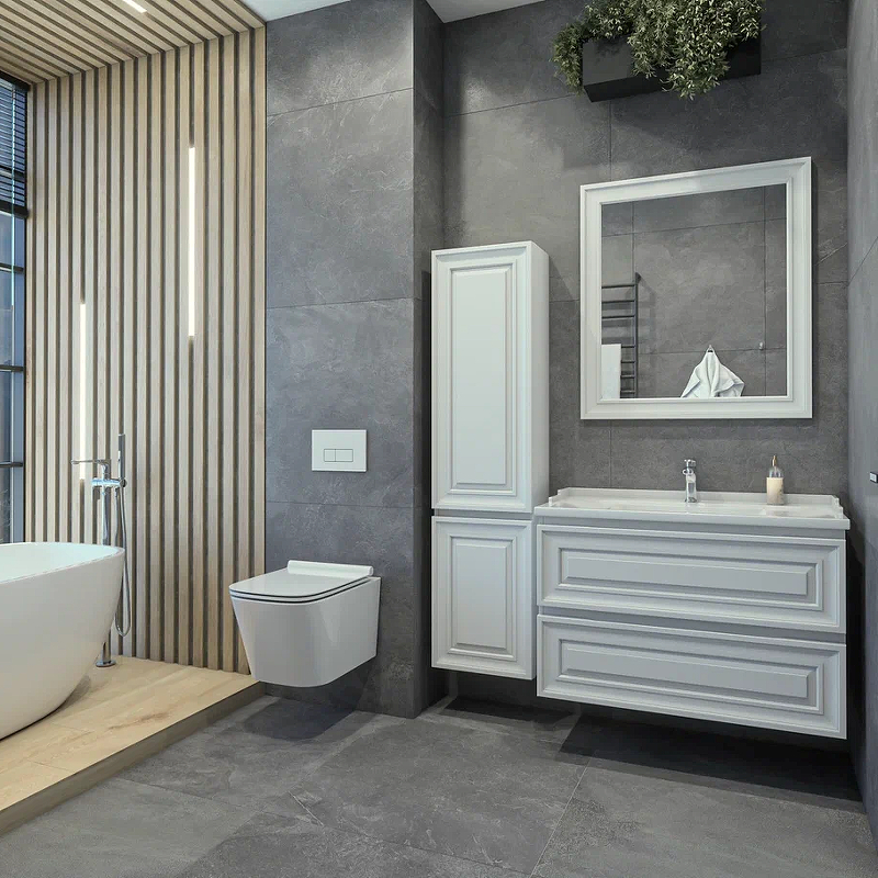 Приобрести caprigo пенал подвесной ponza 40 см, левосторонний, белый 13550l-в231