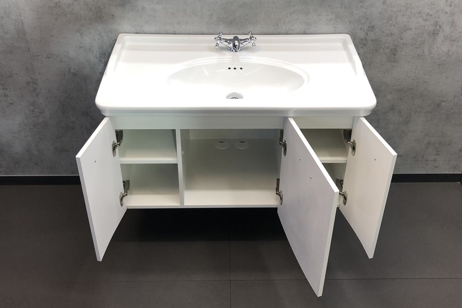 Приобрести сomforty тумба с раковиной "палини-100" белый глянец