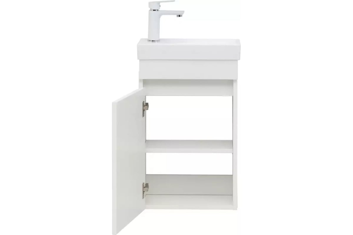 Приобрести aquanet тумба с раковиной вега 40 см, белая