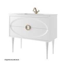 Caprigo Тумба с раковиной MILANO 105 см, белая, эмаль