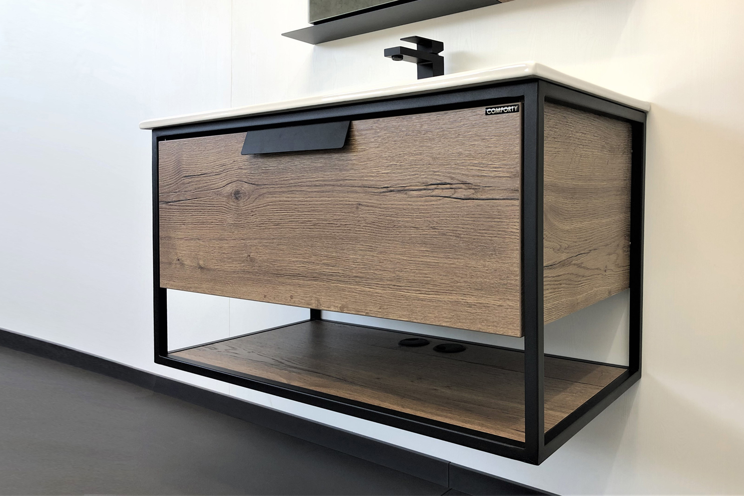 Приобрести сomforty тумба с раковиной "бонн-90" дуб темный , белая раковина