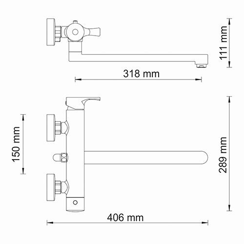 Приобрести wasserkraft смеситель для ванны berkel 4802l, хром