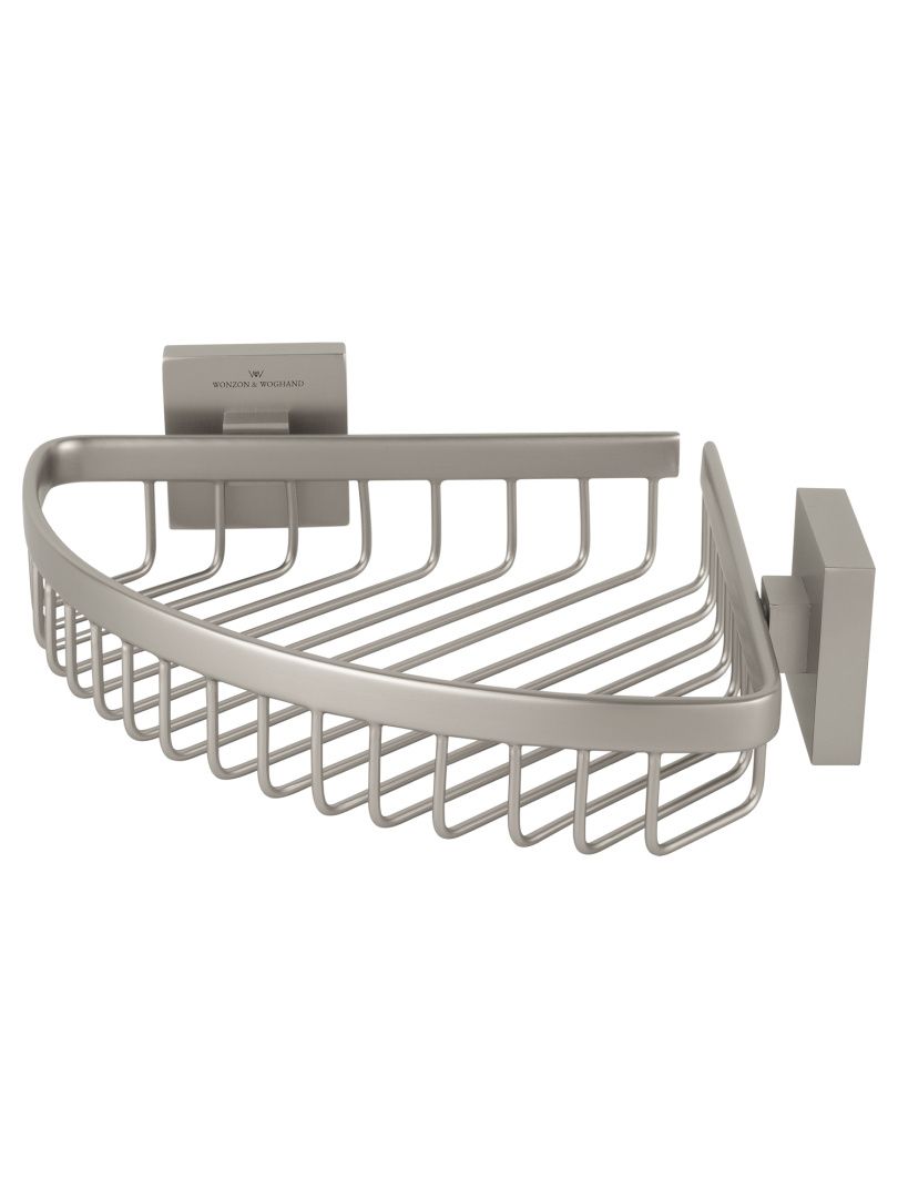 Приобрести полка для ванной угловая wonzon & woghand polo, брашированный никель (ww-8944-bn)