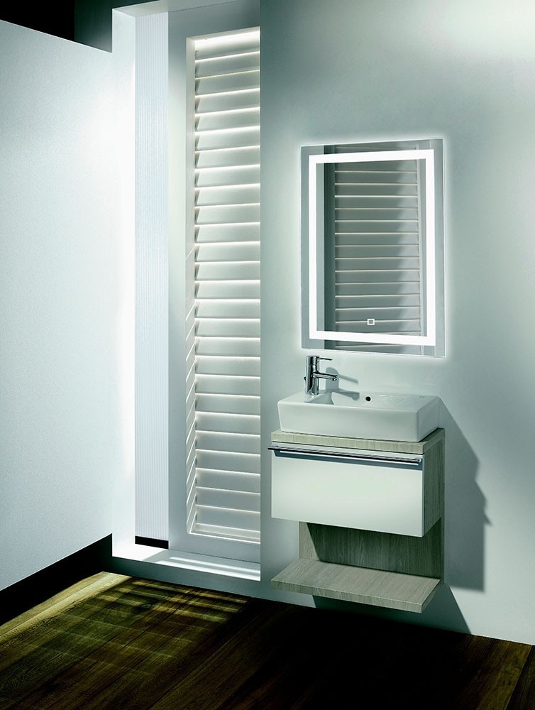 Приобрести azario зеркало рига-6 60х80см c подсветкой, сенсор выключатель, подогрев, диммер, модуль мфм фр-00001940 