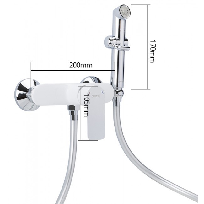 Приобрести gappo смеситель с гигиенической лейкой g2048-8, белый\хром 99333