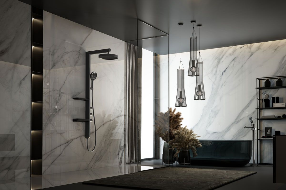 Приобрести vincea душевая стойка inspire, черная матовая vsfs-3i11mb