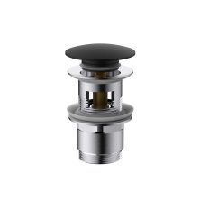 Vincea Донный клапан click clack, с переливом, черный матовый DPU-1B01MB