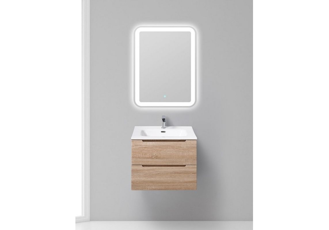 Приобрести тумба подвесная с раковиной belbagno etna-600-2c-so-wo-p 60 см, rovere bianco