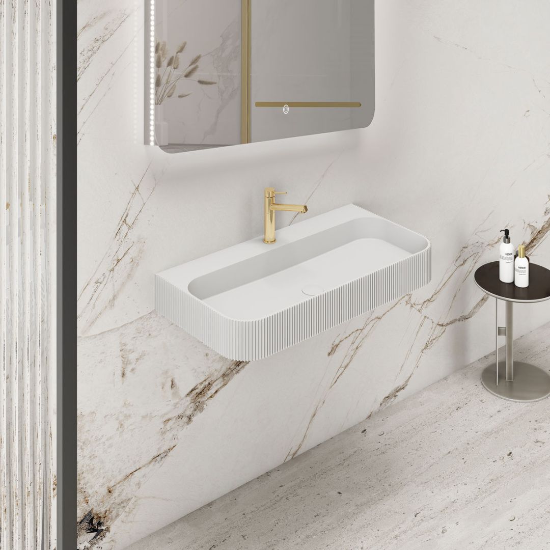 Приобрести vincea раковина подвесная solid surface 90х46 см, белая матовая vwb-6sg90mw