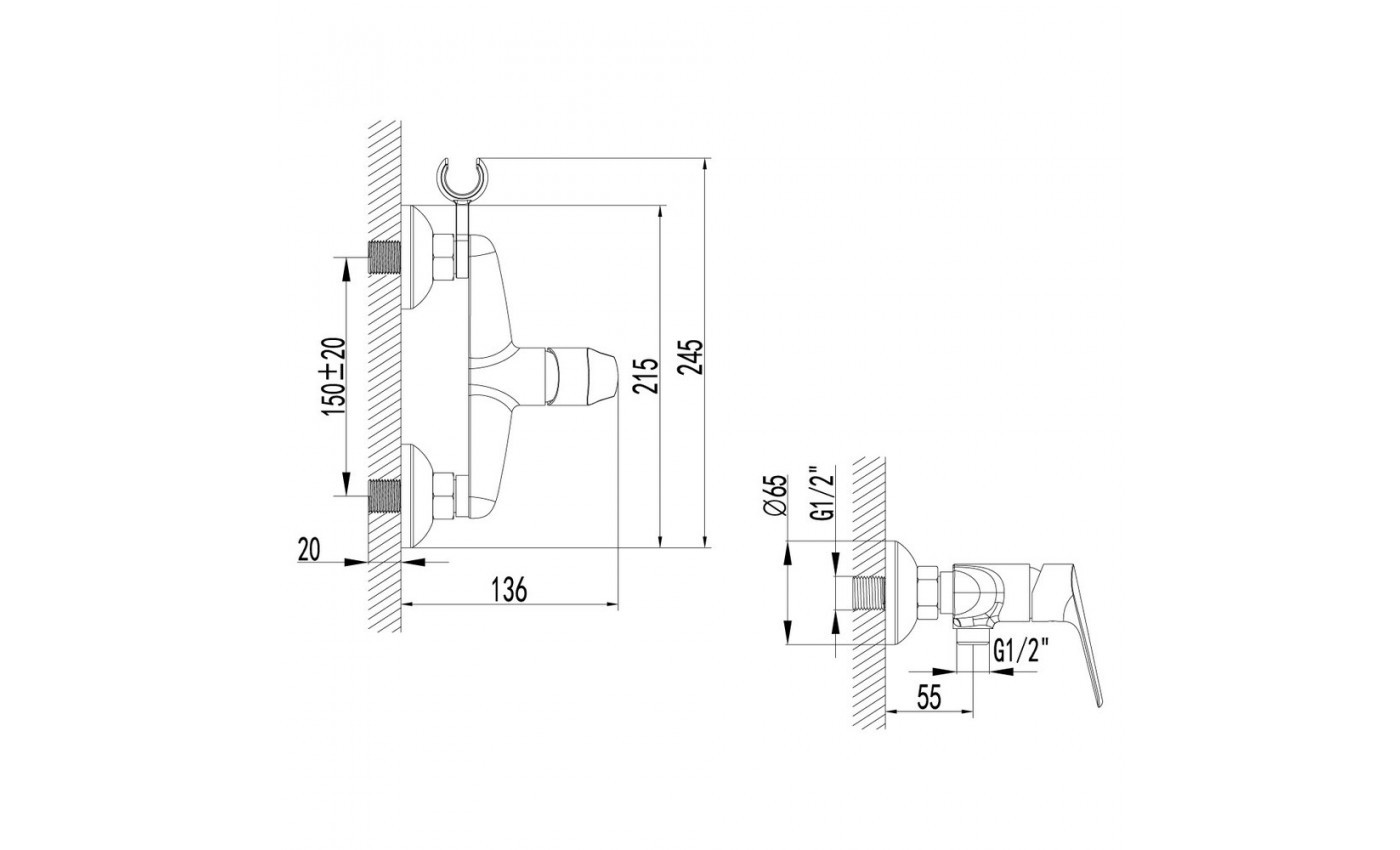 Приобрести lemark смеситель для душа partner, хром lm6559c