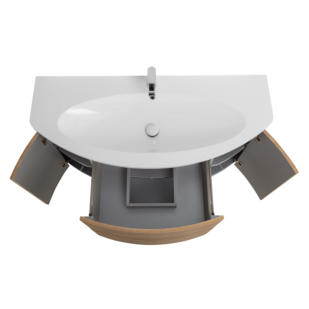 Приобрести cezares тумба подвесная с раковиной eden 121 см rovere tabacco, дерево 54842