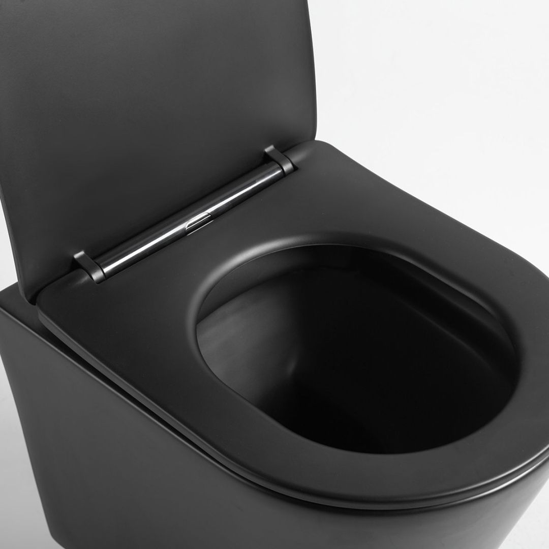 Приобрести vincea унитаз подвесной piatti, ультратонкое сиденье, микролифт, черный матовый vt1-11smb