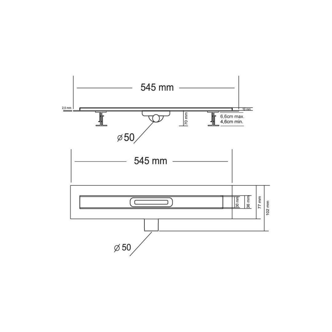 Приобрести vincea душевой трап say carmine 50 см, сатин say.510.50.p.piti