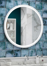 Continent Зеркало с подсветкой Style White 80х80 см, белый