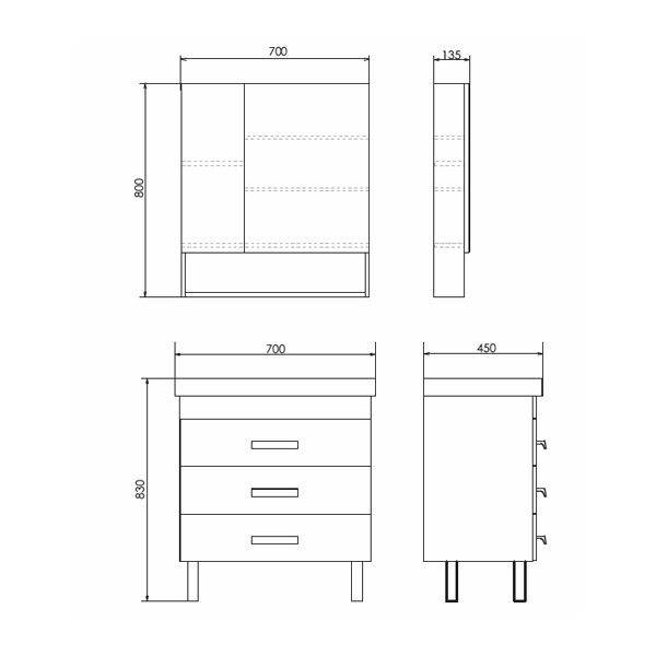 Приобрести сomforty тумба с раковиной никосия-70н дуб темный