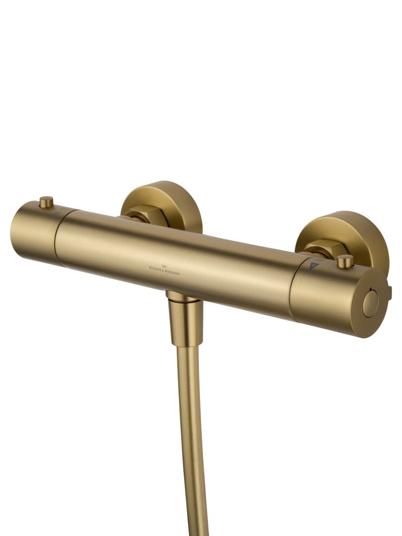 Приобрести смеситель для душа с термостатом wonzon & woghand inn 3, брашированное золото (ww-b2065-a-bg)