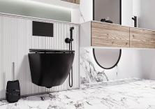 Veconi Унитаз подвесной Moro, черный VMO-48TB